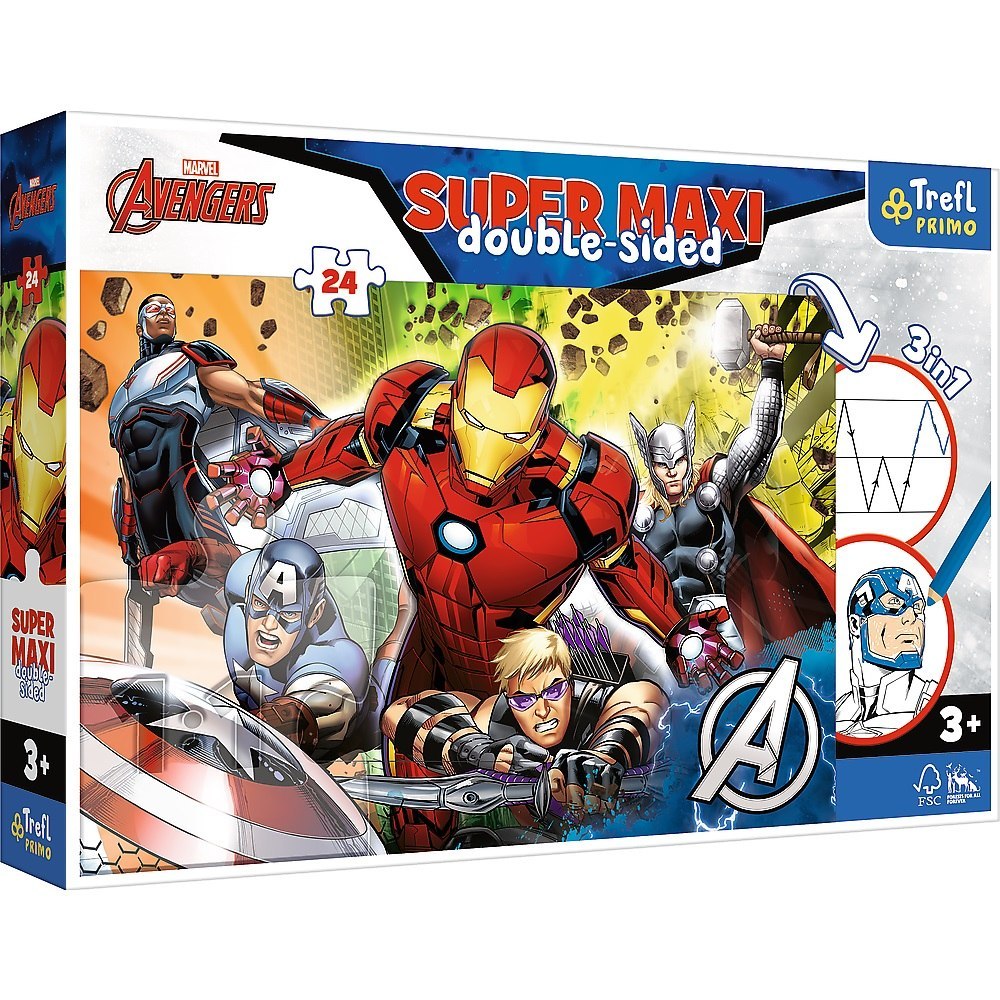 PUZZLE 24 pz. SUPER MAXI FORTE AVENGERS PUD TREFL 41007 TREF TREFL